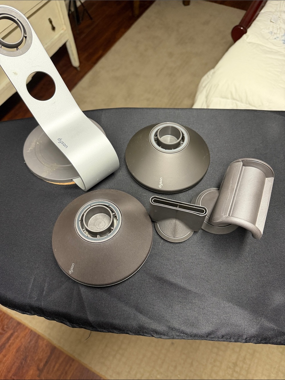 Dyson Hair Styling Magnetic Attachments in Silver and Brown